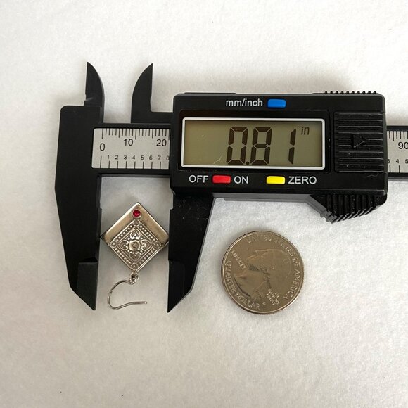 Firefly Mosaic Jewelry Silver Plated Rhinestone Dangle Drop Earrings 925 Hooks - Picture 16 of 16